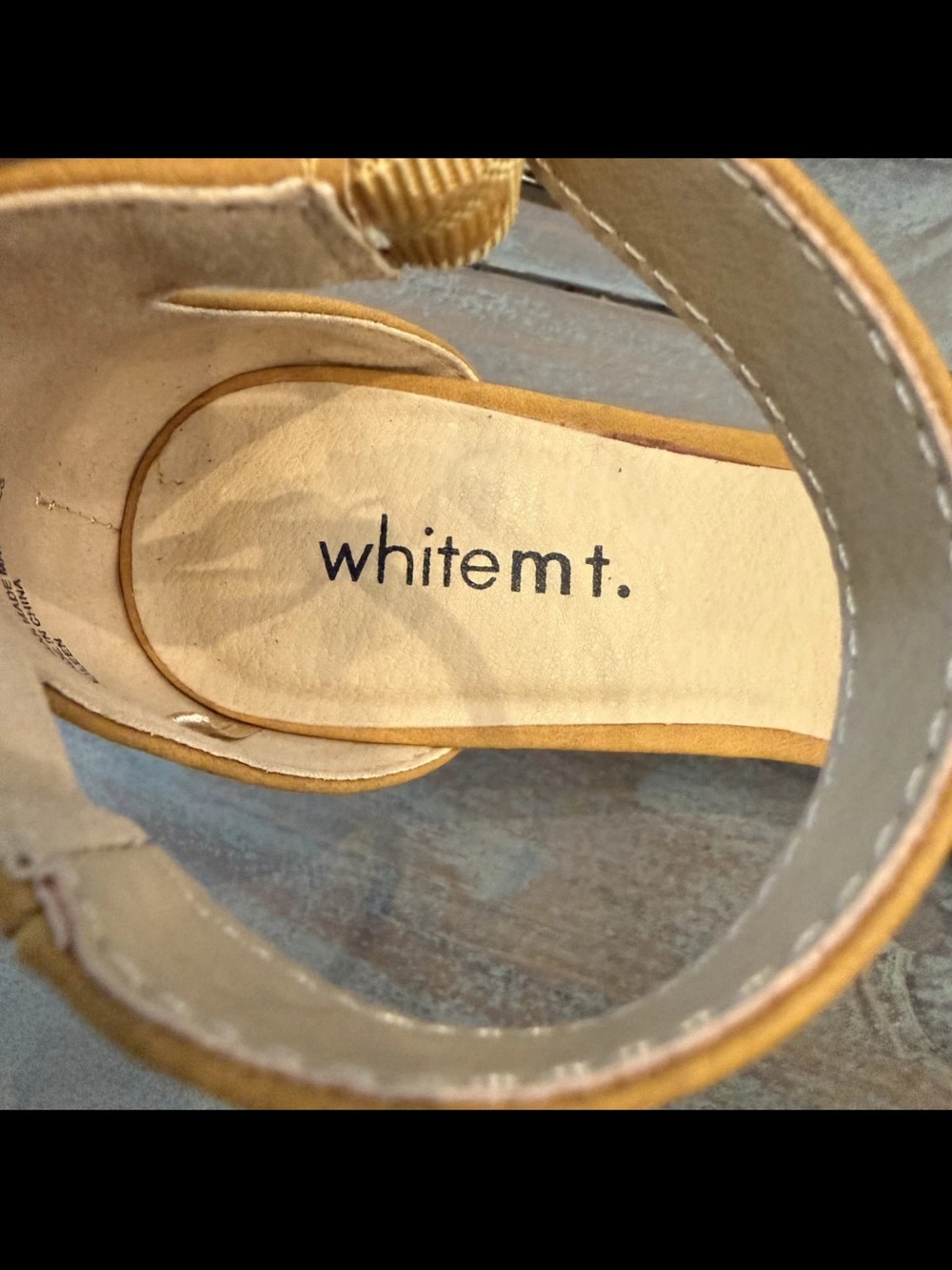 White Mountain Eileen Mustard Faux Suede Chunky Block Heel Ankle Buckle 8 - Picture 10 of 12